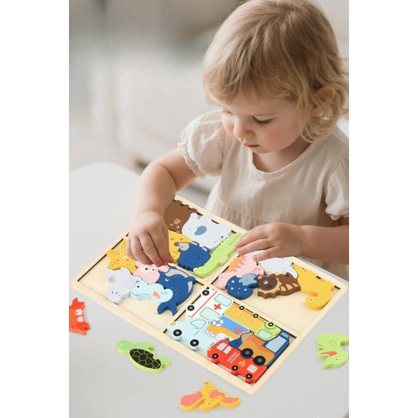 Montessori 3D Wooden Puzzle for Early Learning