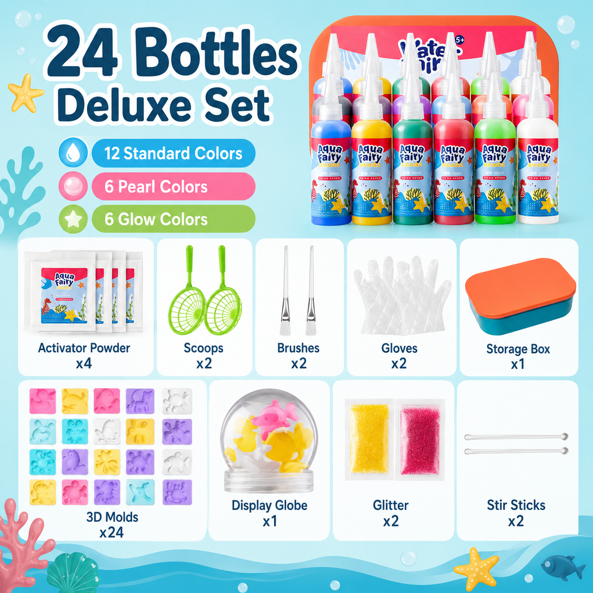 Aqua Fairy Ocean World Gel Art Deluxe Craft Kit
