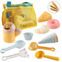 Kids' Wheat Straw Beach Sand Toy Set with Carry Bag