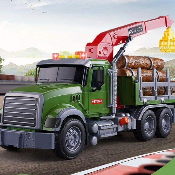 Large Friction Powered Timber Transport Truck with Crane