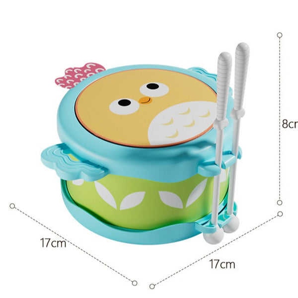 Little Owl Dual-Sided Musical Drum & Percussion Set