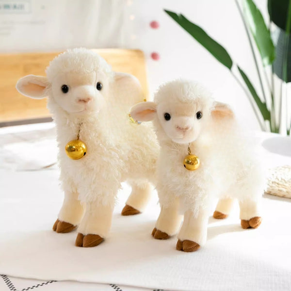 Plush Little Lamb Doll with Bell