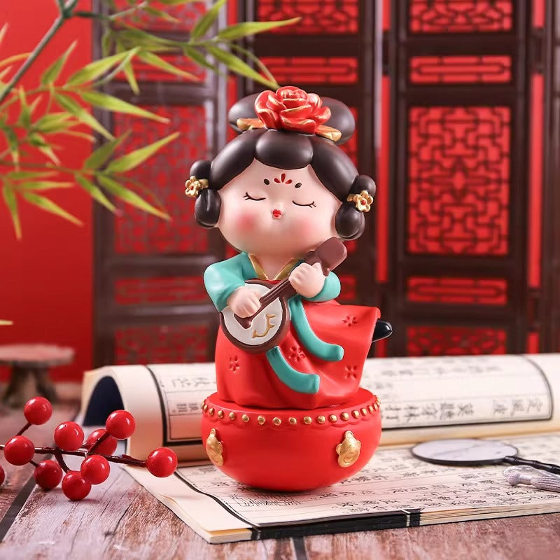 Tang Dynasty Lady Resin Tumbler Ornament