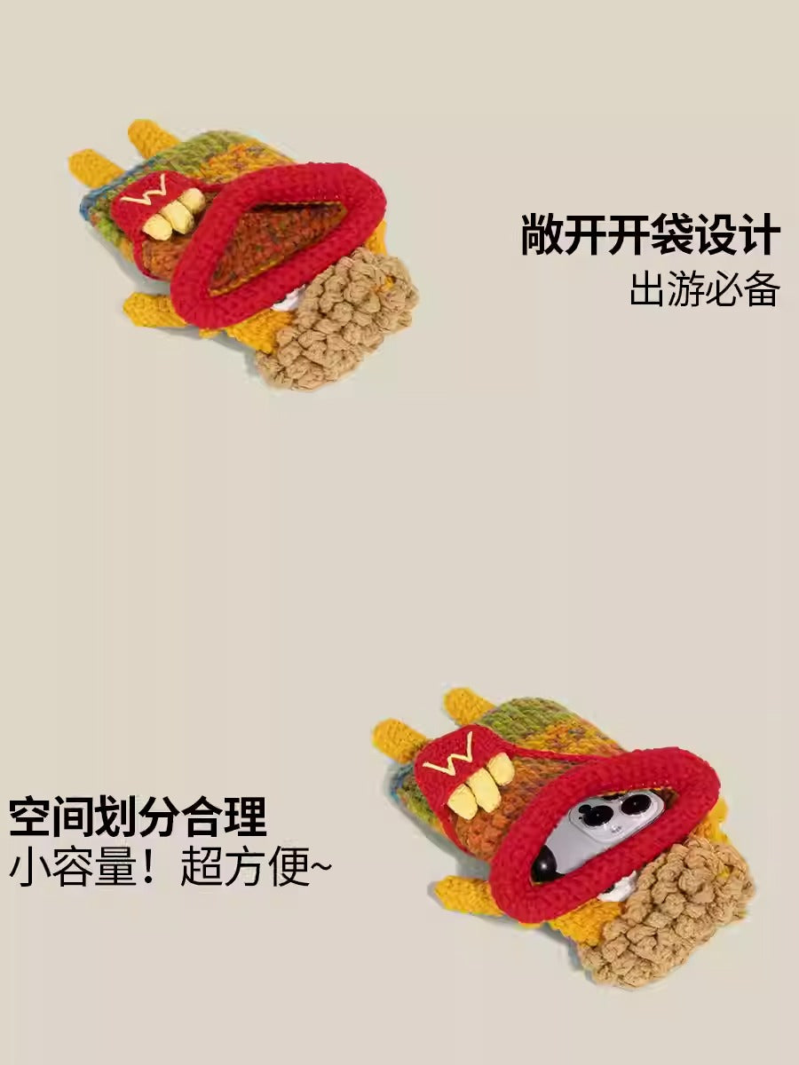 Cartoon Character Plush Phone Bag