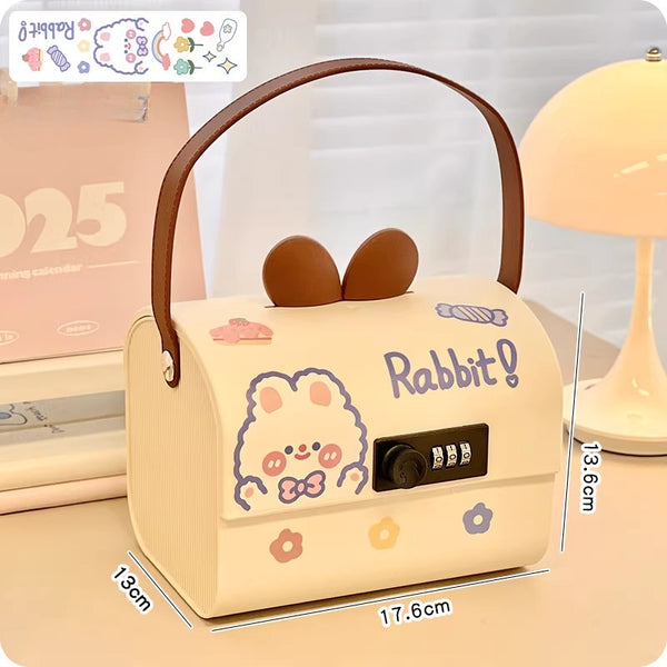 Bunny Password Piggy Bank Safe