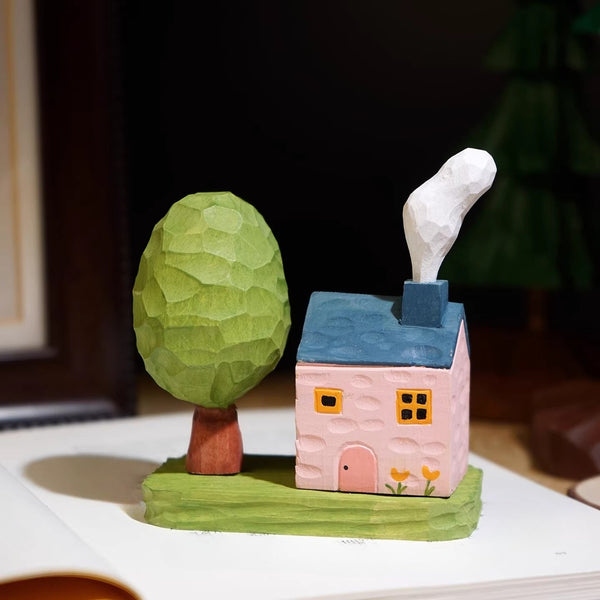 Hand-Carved Wooden Tree Desktop Ornament FantastiKurios