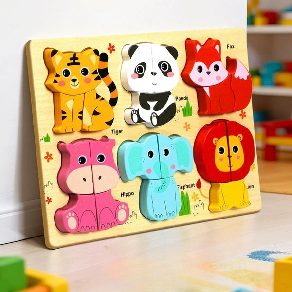 Wooden Theme Learning Puzzles