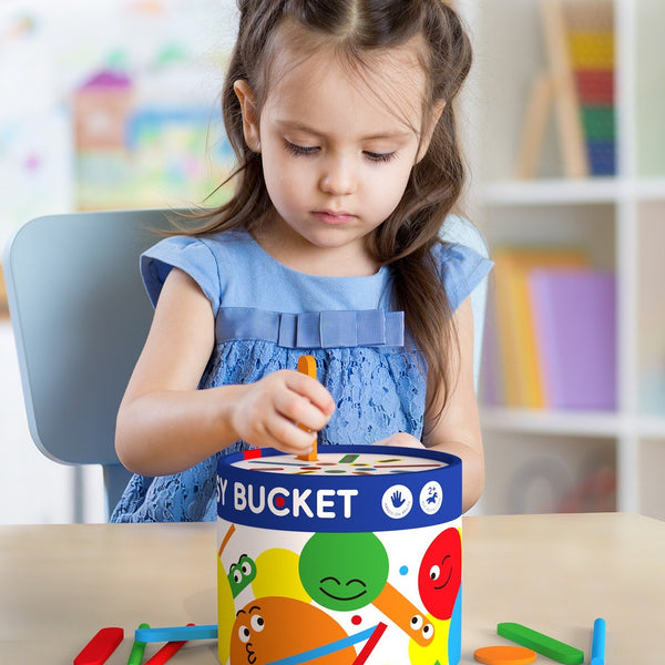 Busy Bucket Wooden Color and Shape Matching Set