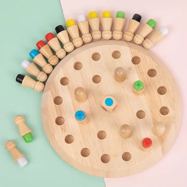 Wooden Color Memory Chess Game