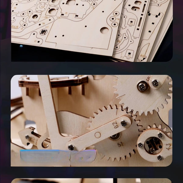 3D Wooden Mechanical Marble Run Kit