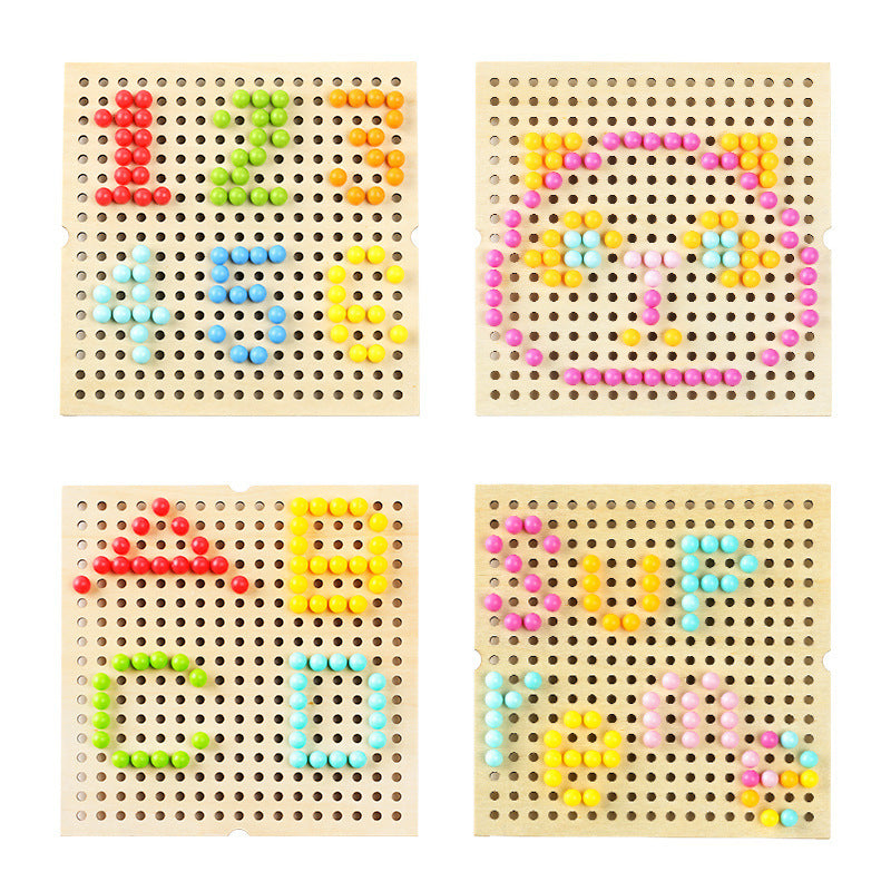 Creative Wooden Mosaic Pegboard & Puzzle Kit