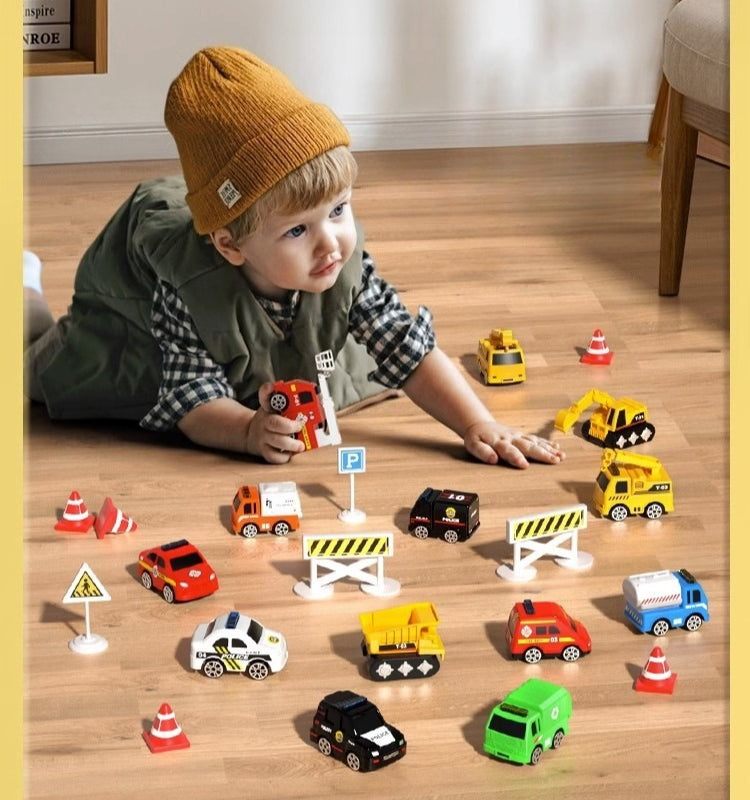 Mini Alloy Pull-Back Car Sets (4-Pack)