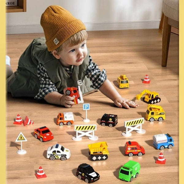 Mini Alloy Pull-Back Car Sets (4-Pack)