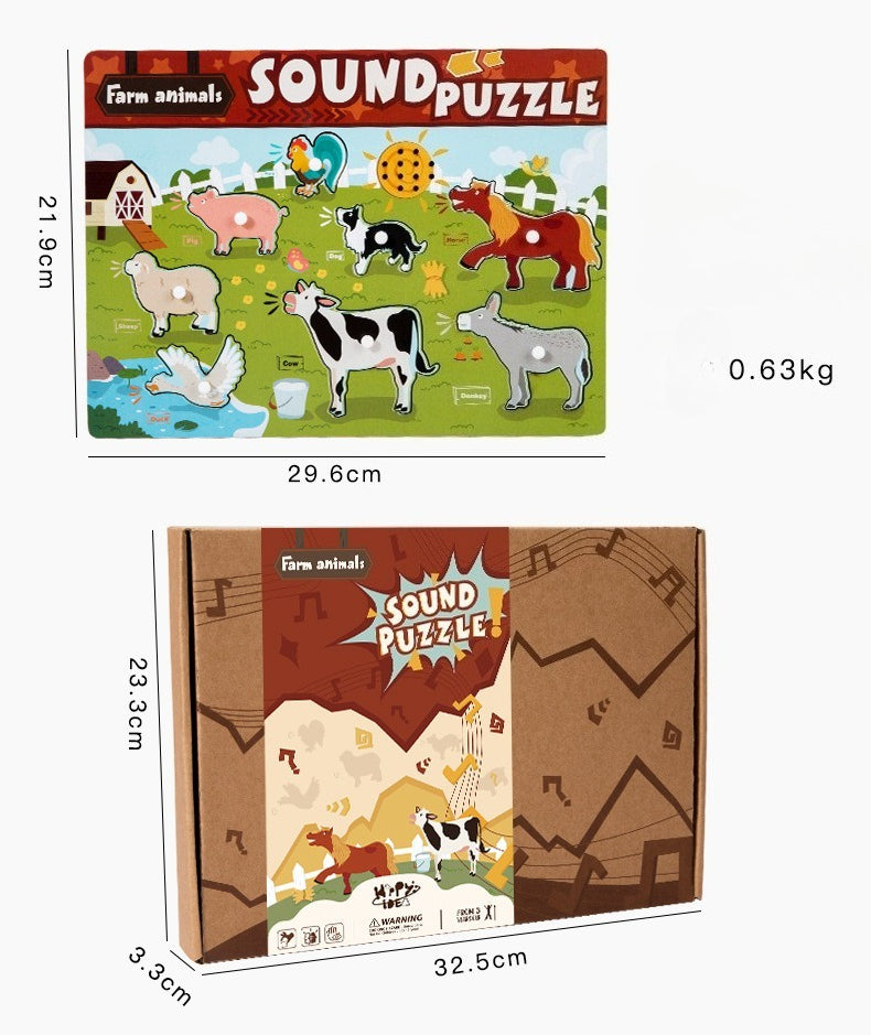 Sound & Discovery Wooden Peg Puzzle