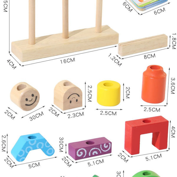 Day and Night Wooden Logic Stacking Toy