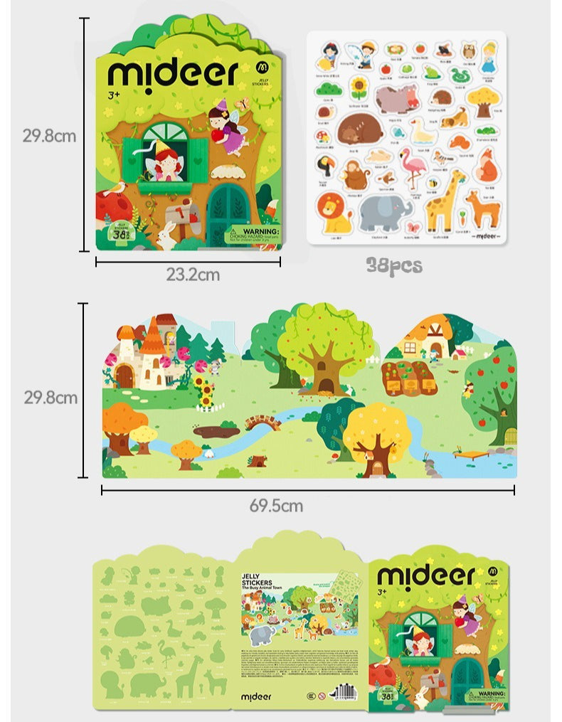 Mideer Reusable Jelly Sticker Book Set