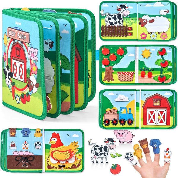 Interactive Fabric Busy Book for Toddlers