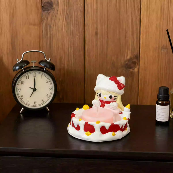 Campfire Kitty Figurine Tealight Candle Holder