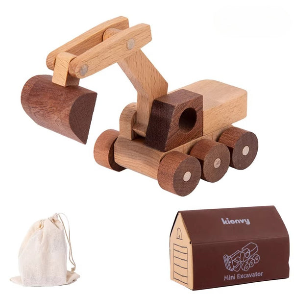 Solid Beech Wood Toy Car