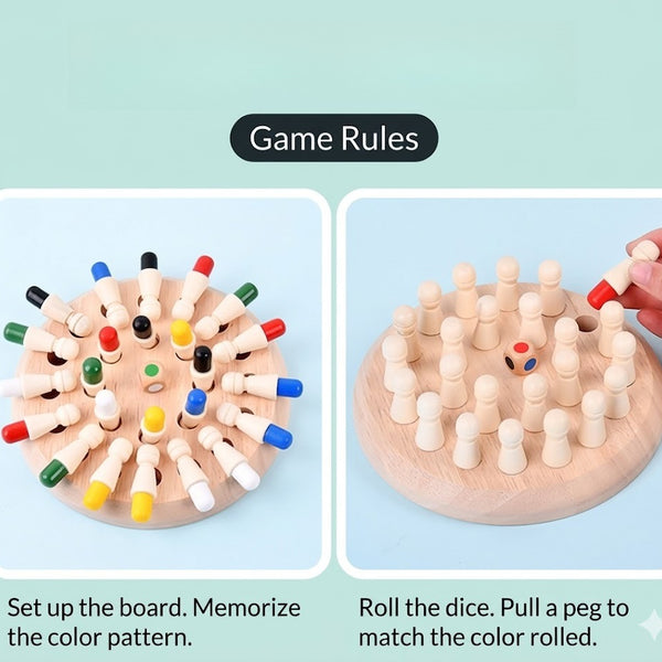Wooden Color Memory Game
