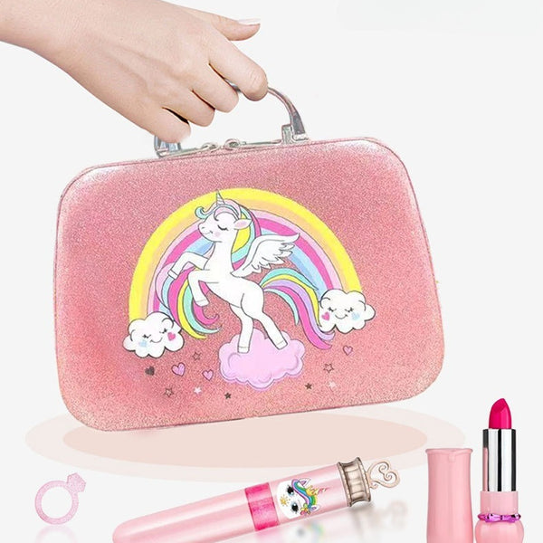Unicorn Pretend Makeup Play Kit in a Sparkle Handbag