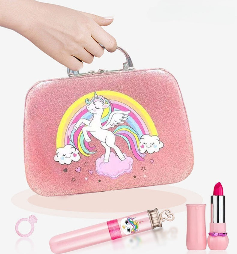 Unicorn Pretend Makeup Play Kit in a Sparkle Handbag