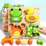 16-Piece Wooden Montessori 3D Puzzle Set