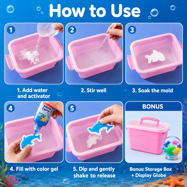 Aqua Fairy Ocean World Gel Art Deluxe Craft Kit