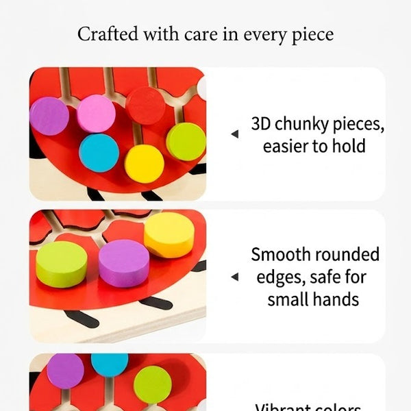 Wooden Animal Shape Color Logic Game