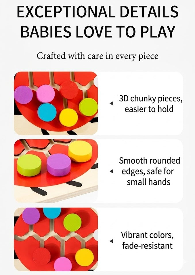Wooden Animal Shape Color Logic Game