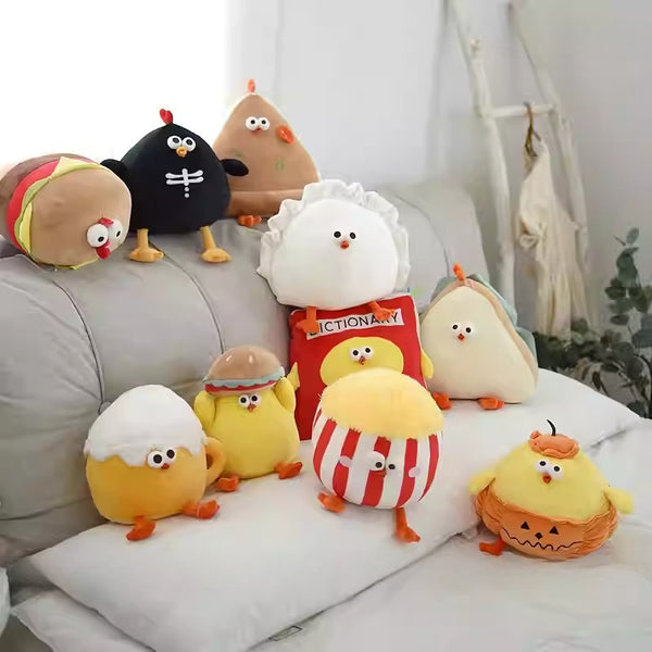 Round Chick Plush Pillow Collection