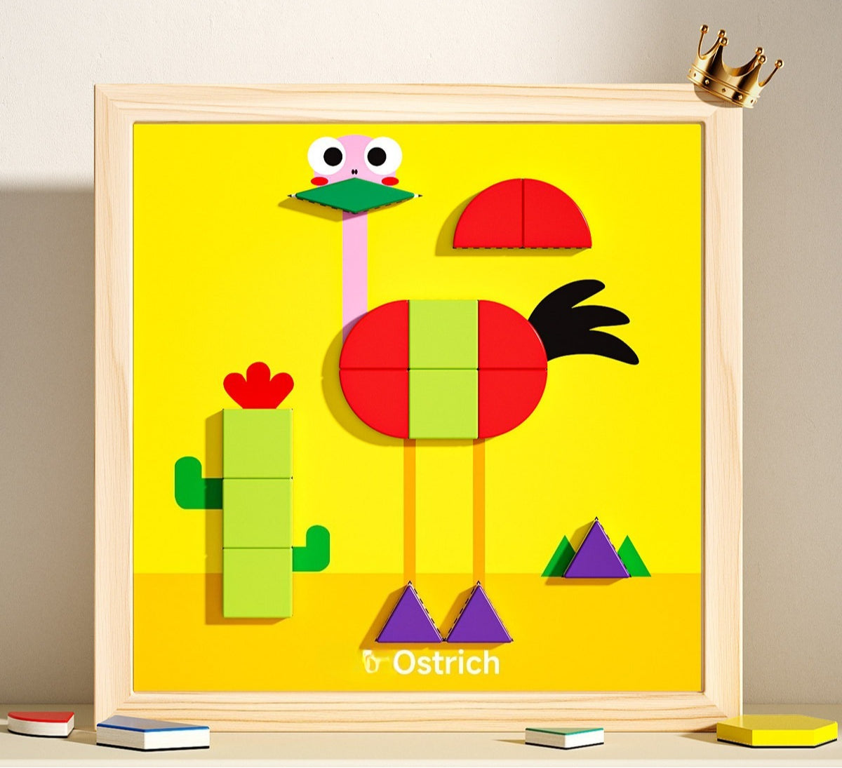 Magnetic Wooden Tangram Puzzle Set - 255 Pieces