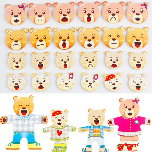 The Wooden Family Dress-Up Puzzle Box