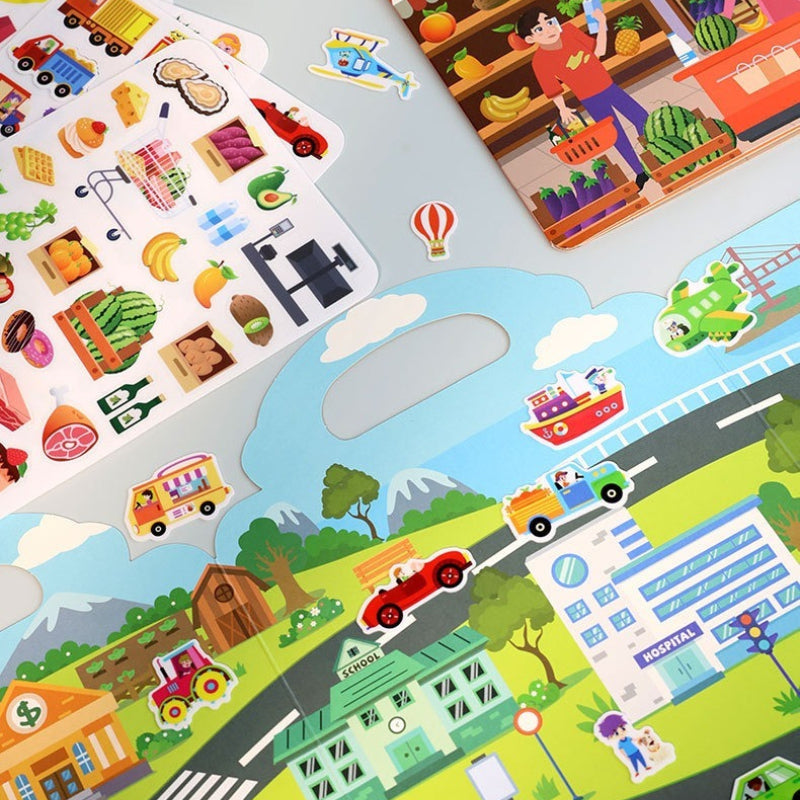 Reusable Travel Sticker Book Activity Kit