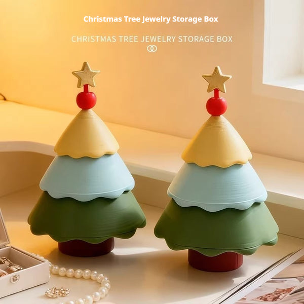 Christmas Tree Jewelry Storage Box and Desktop Ornament