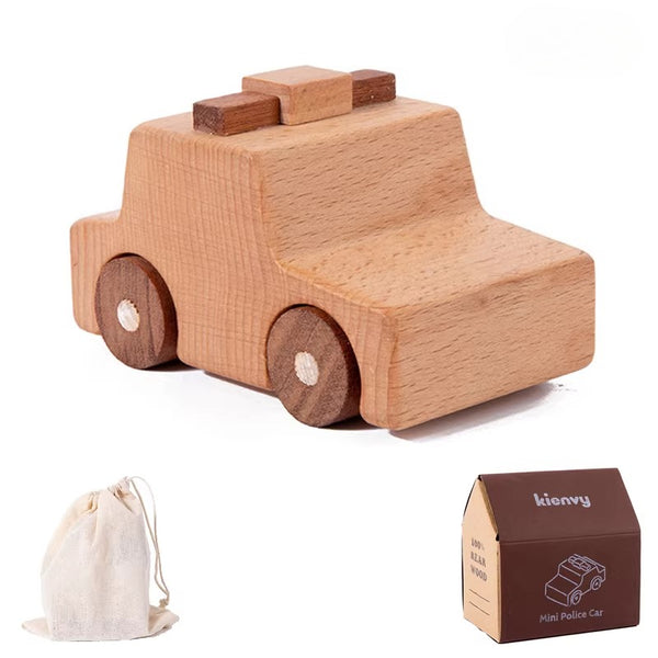 Solid Beech Wood Toy Car