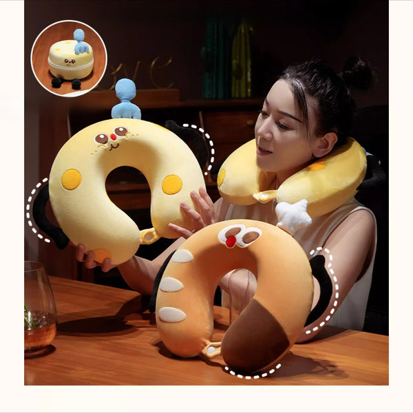 Soft Plush Food-Themed Neck Pillow