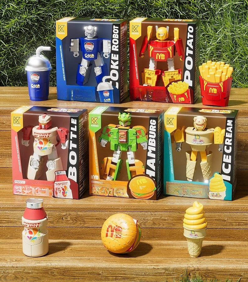 Food Transformation Robot Action Figure Set