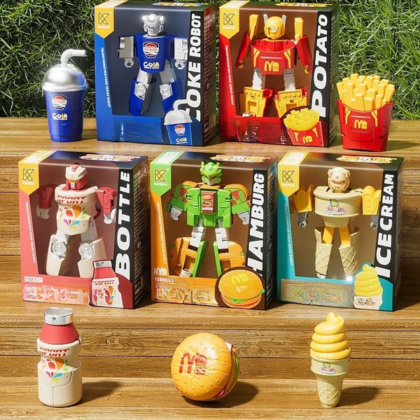 Food Transformation Robot Action Figure Set