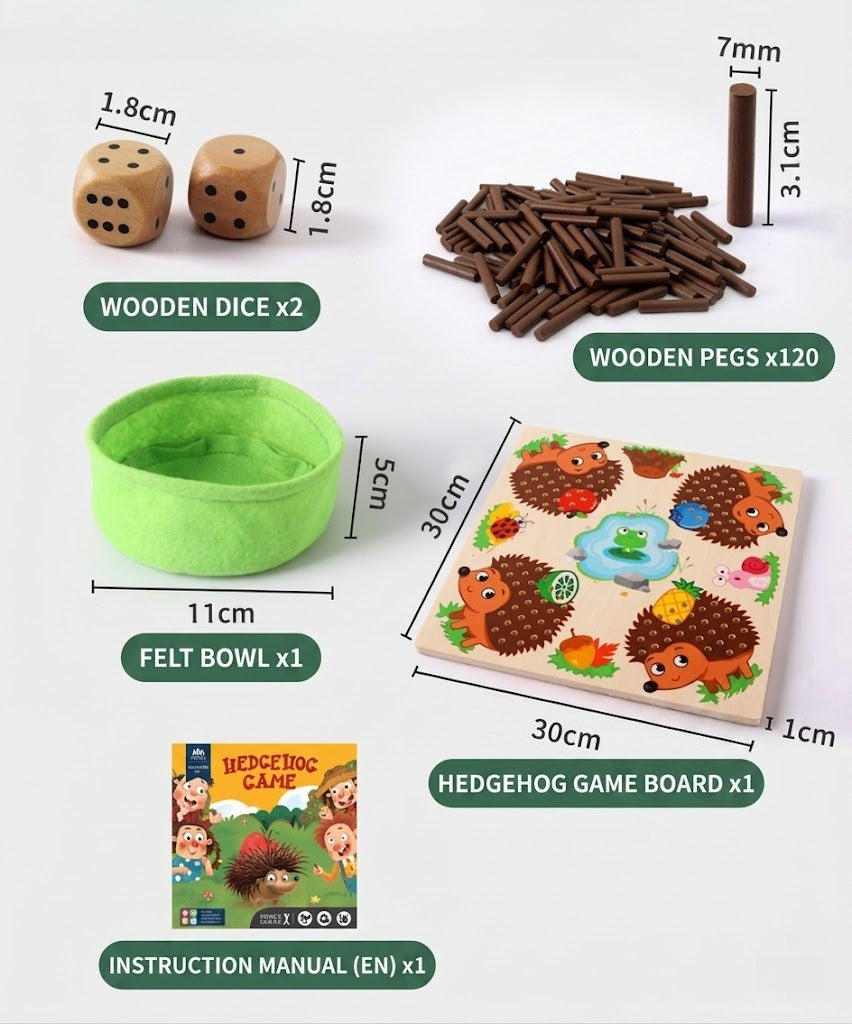 Hedgehog Peg Board Counting Game