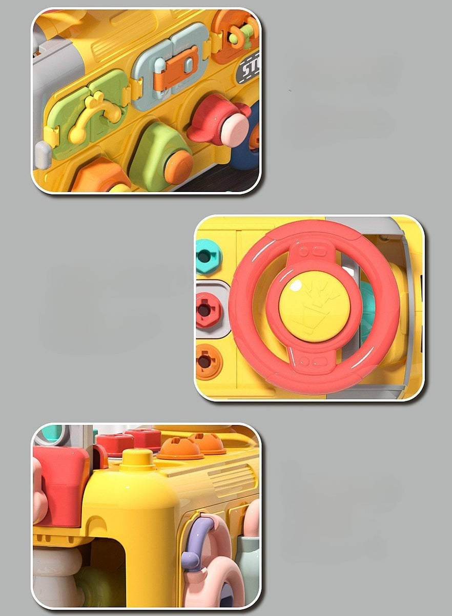 Six-Sided Activity Engineering Bus with Play Tools