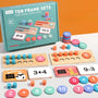 Wooden Ten-Frame Addition and Subtraction Math Set