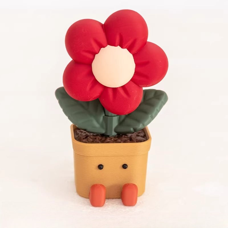 Kinetic Rotating Flower Desktop Ornament