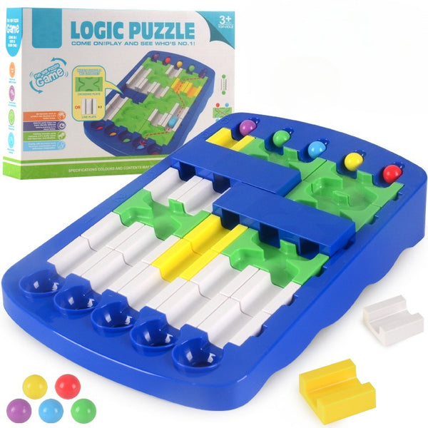 The Logic Maze: Marble Run Builder Game