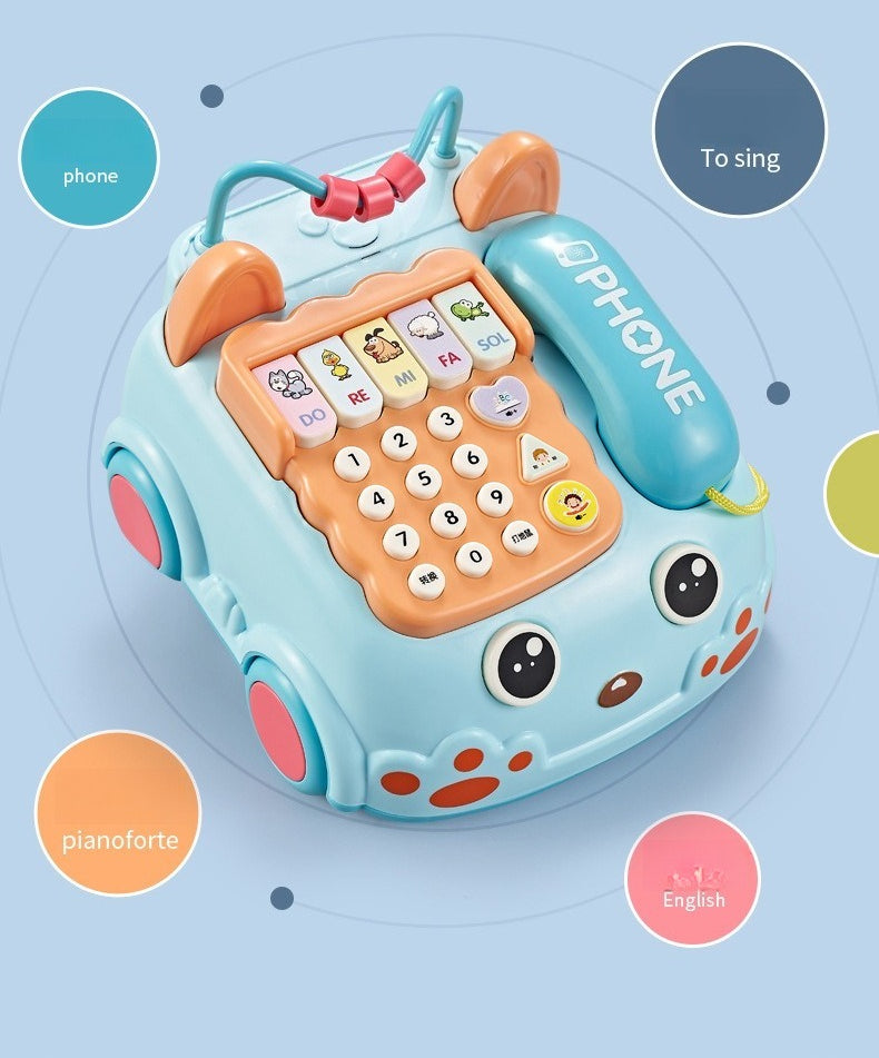 Toddler Interactive Telephone Car with Music and Lights