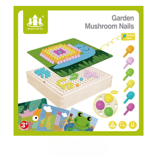 Creative Wooden Mosaic Pegboard & Puzzle Kit