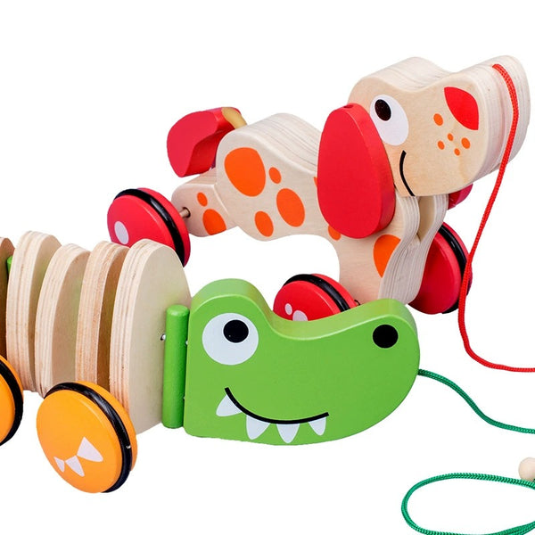 Wooden Pull-Along Animal Walker Toy