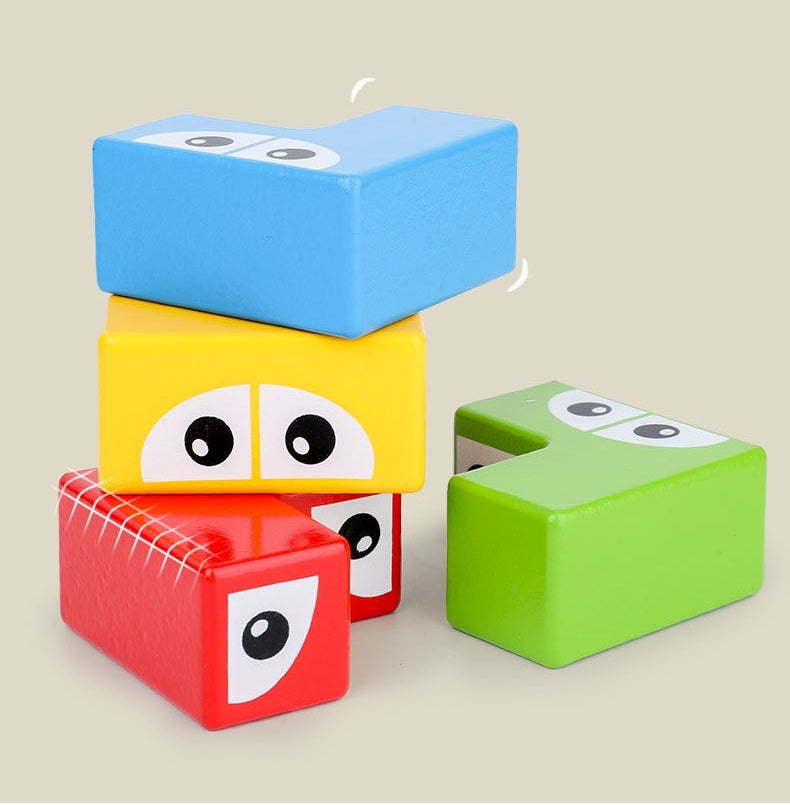 Smart Car Wooden Building Block Puzzle