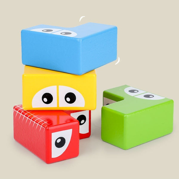 Smart Car Wooden Building Block Puzzle