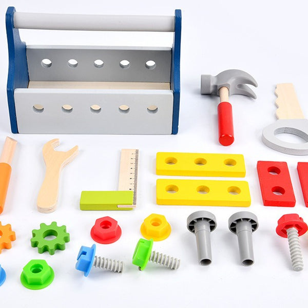 Little Builder’s Wooden Tool Basket – DIY Construction Set